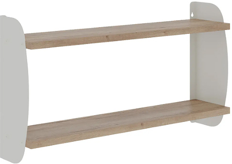 Полка КОБОР S2-80/20 white/natural
