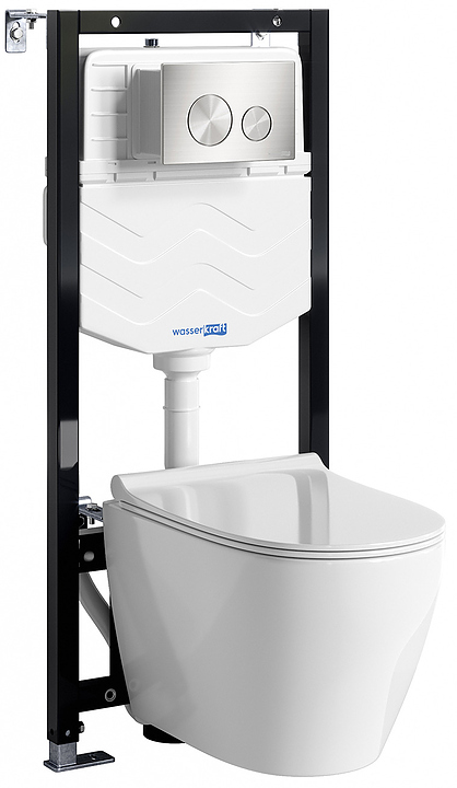 Система инсталляции с унитазом Wasserkraft Aller 10TLT.010.ME.BN02.H002 никель