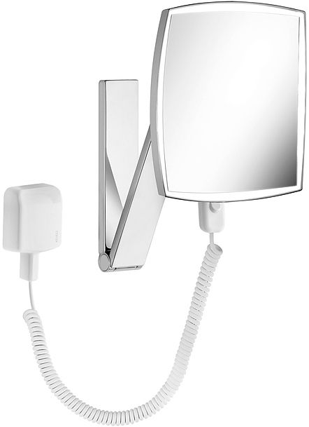 Зеркало косметическое Keuco iLook_move 17613019001 с подсветкой и увеличением, квадратное, хром
