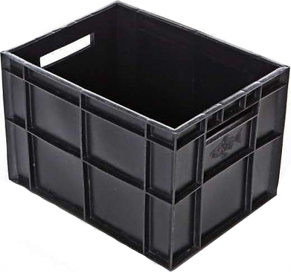 Ящик для пакетов с молоком Luxstahl 400х300х260 мм сплошной, финпак, ПЭНД