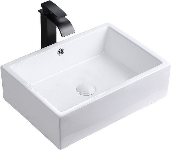 Раковина накладная Mira MR-5135 51х36 см, без отв. под смеситель, керамика