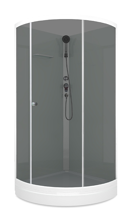 Душевая кабина без крыши Domani-Spa Simple 99 Eco DS01ESm99LWT00 90х90 см