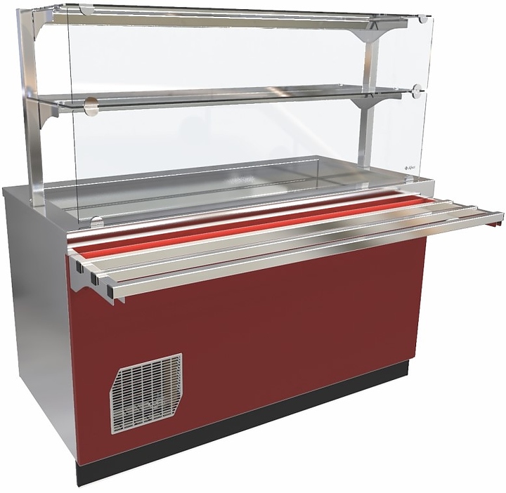 Прилавок-витрина холодильный Abat Сэйла ПВВ(Н)-70Е-03-НШ бордо