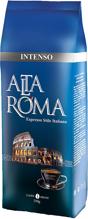 Кофе свежеобжаренный Alta Roma INTENSO (арабика, робуста, в зернах, 0,25 кг)