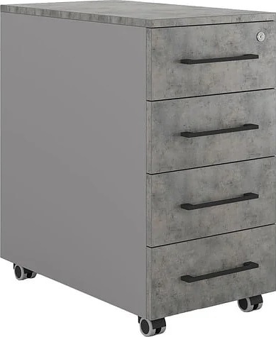 Тумба мобильная КОБОР TМ4-40/50 aluminum/chicago