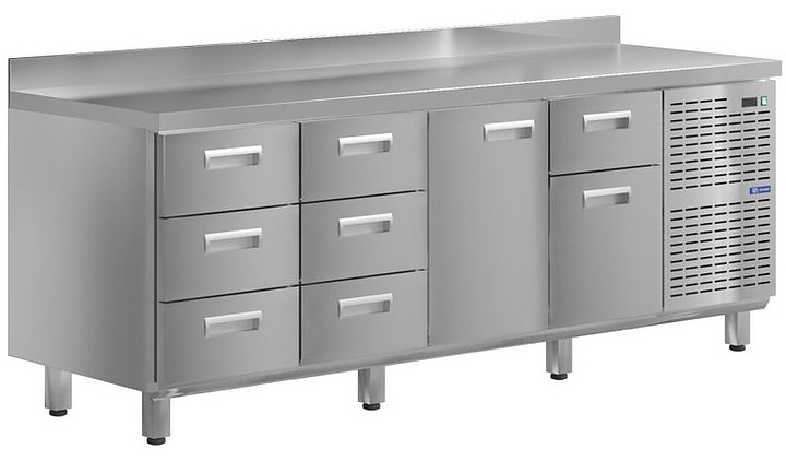 Стол холодильный KAYMAN КСХ-3314/60 (1 дверь, 8 ящиков)