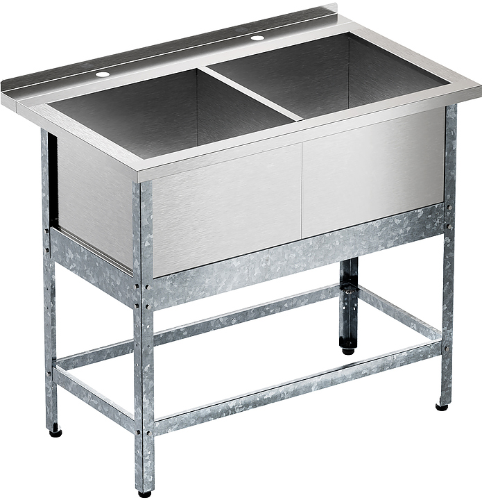 Ванна моечная Мебель Фронт Бизнес ВМБ 1300/602 с бортом