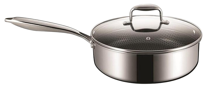 Сотейник P.L. Proff Cuisine New Kitchen Honeycombs 81280246 2.5 л d 22 см h 7 см нержавеющая сталь, индукция