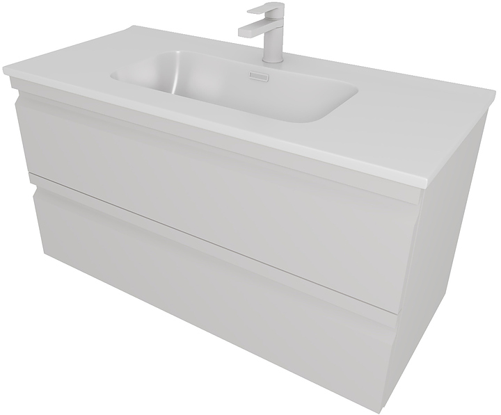 Тумба под раковину Aquatek Вега AQ77100-LG 100 см, серый туман