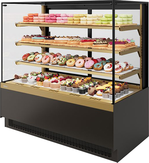 Витрина кондитерская Chilz VETE II KUB 60 шоколад, золотой глянец