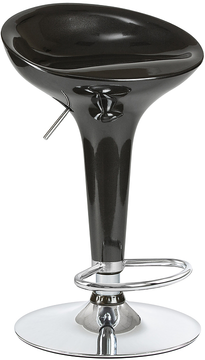 Стул барный DOBRIN 1004-LM-N BOMBA (черный, хром) 2 шт.