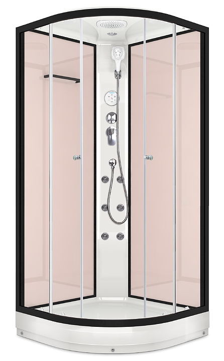 Душевая кабина с гидромассажем и блоком управления Domani-Spa Delight 99 DS01D99LPcCl10 90х90 см