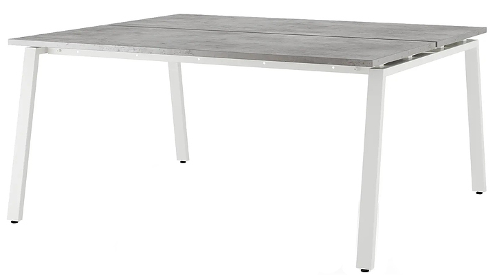 Стол офисный КОБОР A/2-160/160 white/chicago