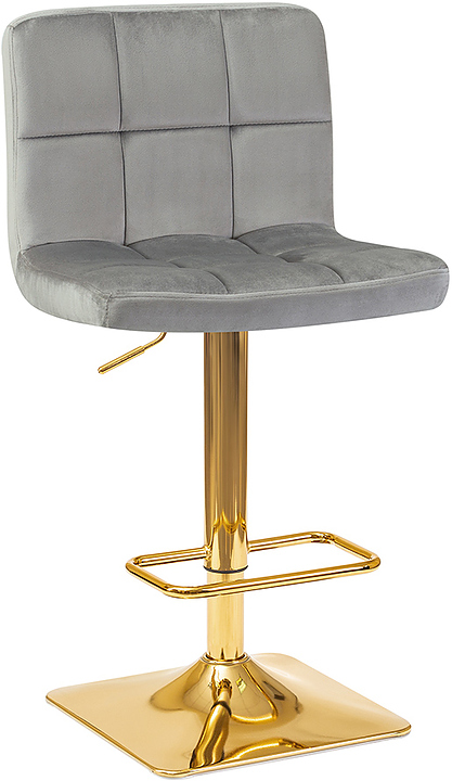 Стул барный DOBRIN 5016-LM-N GOLDIE (серый, золото) 2 шт.