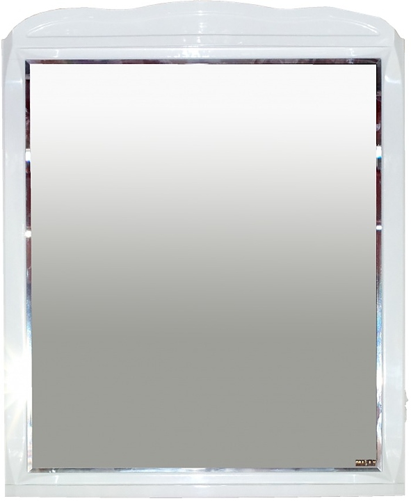 Зеркало Misty Дайна-85 84,4х104,5 см с полочкой, подсветкой, функцией анти-пар, бежевая патина, золото
