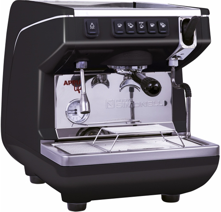 Кофемашина Nuova Simonelli Appia Life 1Gr V черная, высокая группа, автомат (распродажа)