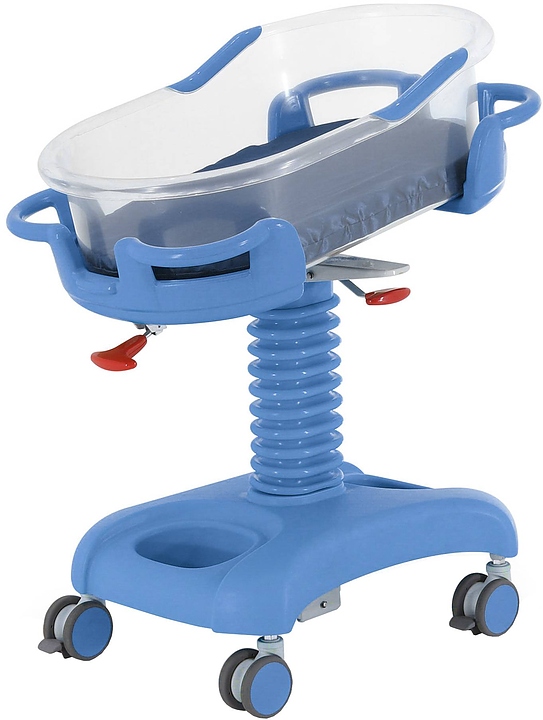 Кровать неонатальная со съемным кювезом Med-Mos F-48 (ABS) с РУ голубая