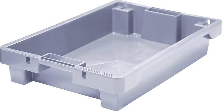 Ящик универсальный ТАРА.РУ 224 ВС 600х400х100 мм серый