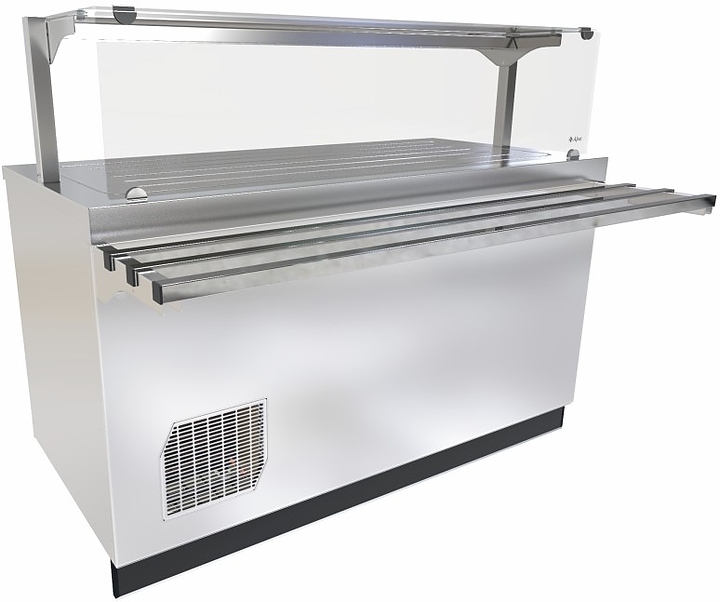Прилавок-витрина холодильный Abat Сэйла ПВВ(Н)-70Е-05-НШ нерж.