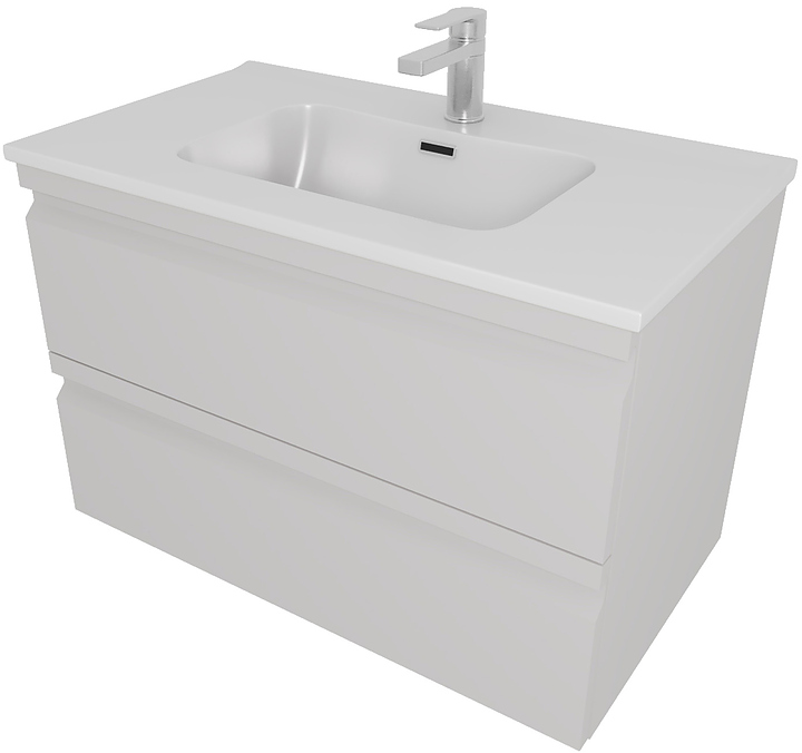 Тумба под раковину Aquatek Вега AQ77080-LG 80 см, серый туман