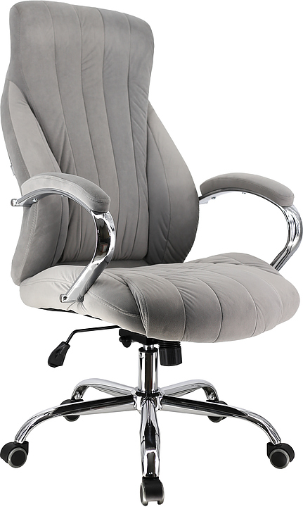 Кресло руководителя Everprof Coral (ткань) серое