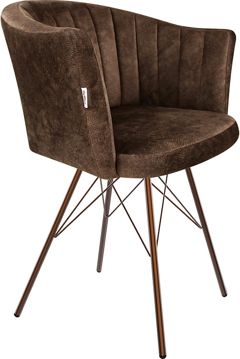 Стул барный Sheffilton SHT-ST42-1/S37 кофейный трюфель / медный металлик