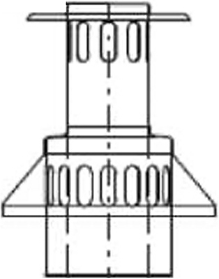 Дефлектор коаксиального дымохода Karma для камина NOBLESSE D130/200 вертикальный