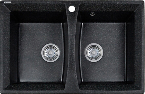 Мойка кухонная Kaiser KM2M-5078 BW черная с белой крошкой