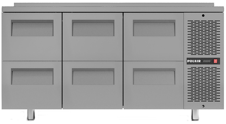 Стол холодильный POLAIR TM3GN-222-GС с бортом