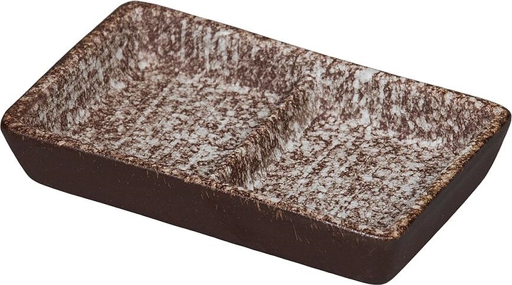 Менажница P.L. Proff Cuisine Brown Untouched Taiga 81221934 44 мл 11,5х7 см h=2,5 см 2 секции (фарфор)