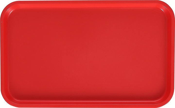 Поднос столовый Клен PS Red 4410 530х330 мм (полистирол) красный