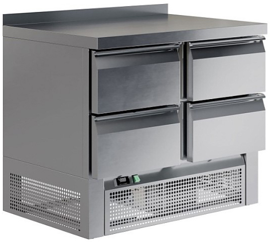 Стол холодильный Restoinox SHS-22GNE-B с бортом (4 ящ.)