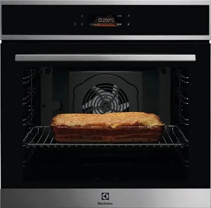 Духовой шкаф с пиролизом Electrolux EOE8P38X черный / стекло / нерж. сталь