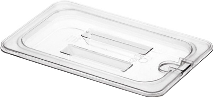 Крышка для гастроемкости MACO 8603-N GN 1/4 (265х162) с отверстием для ложки, поликарбонат