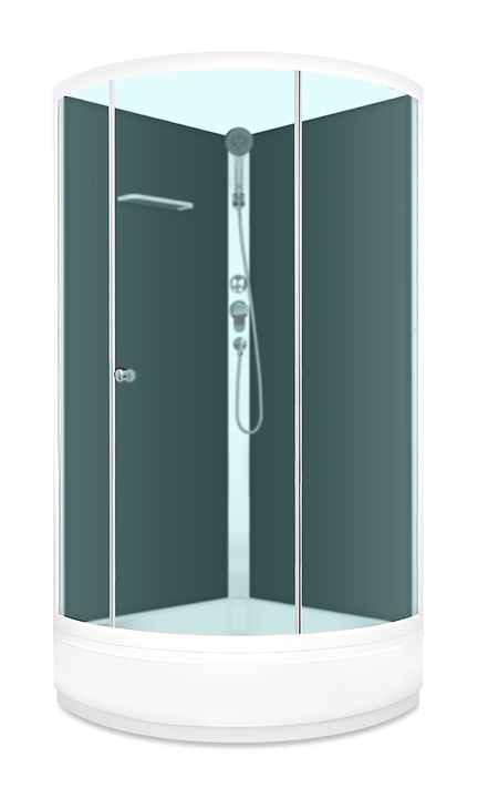 Душевая кабина без крыши Domani-Spa Simple 99 Eco mid DS01ESm99MBM00 90х90 см