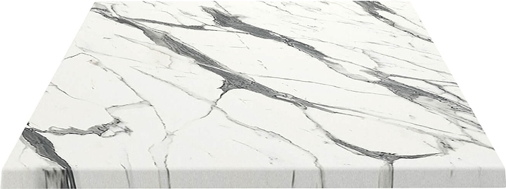 Столешница Sheffilton SHT-TT46 80/80 (верзалит) квадратная белый мрамор