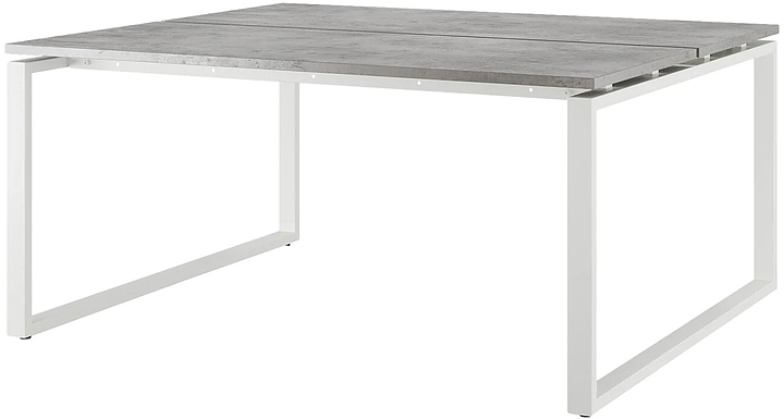 Стол офисный КОБОР O1/2-120/140 white/chicago