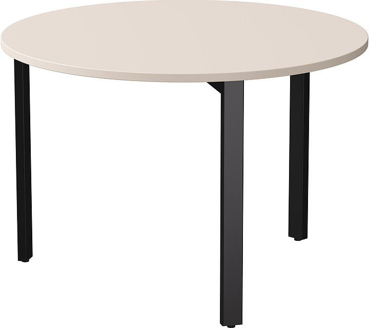 Стол переговорный Everprof EVO D1100 1100x755 мм (ЛДСП / металл) кашемир / черный