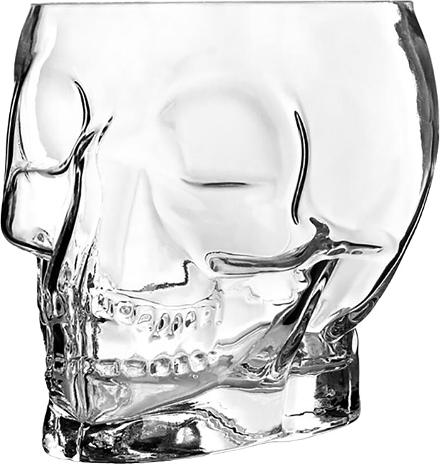 Стакан для коктейлей P.L. Barbossa Skull TIKI0007  "Череп" 700 мл d=14 см h=12,5 см (стекло) прозрачный