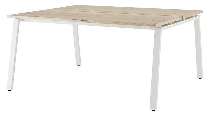 Стол офисный КОБОР A/2-140/120 white/natural