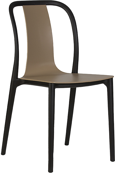 Стул обеденный DOBRIN 669PP-LMZL ADAM (черный, бежевый)