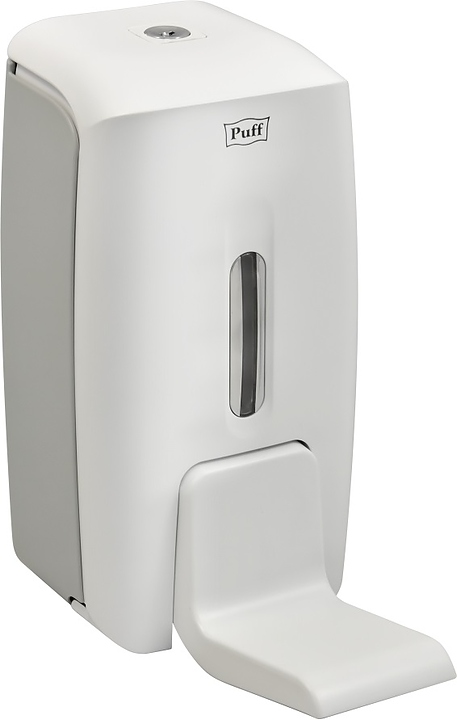 Дозатор жидкого мыла Puff 8189 800 мл с замком (АБС-пластик) белый