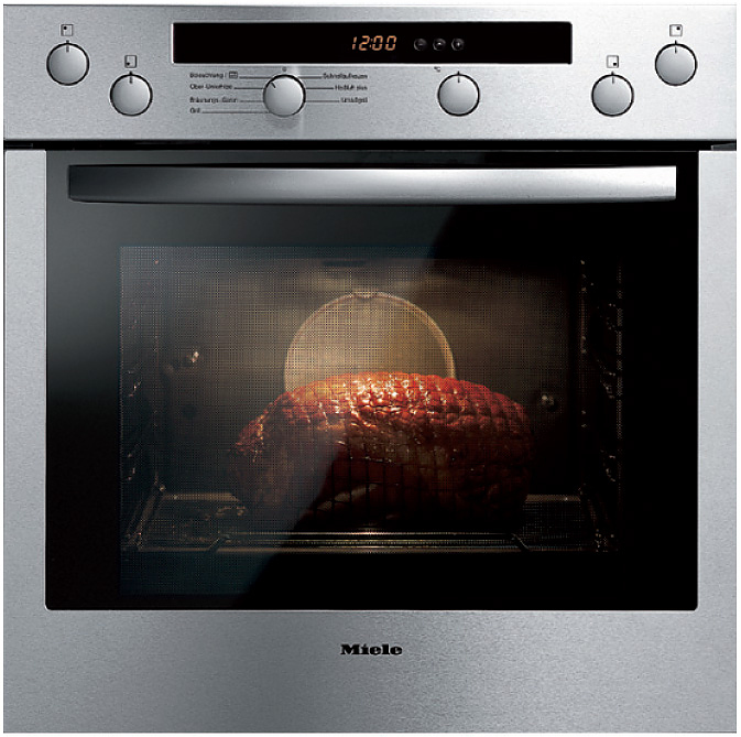 Зависимый электрический духовой шкаф Miele H 4140 E сталь