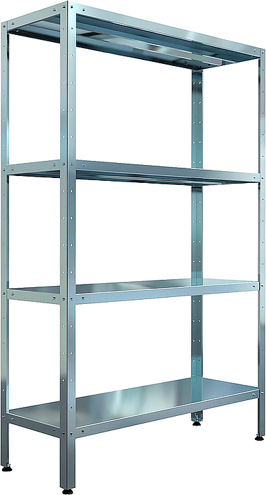 Стеллаж кухонный Assum СТП-П-16/5 Н 160х60х160 см, цельные полки