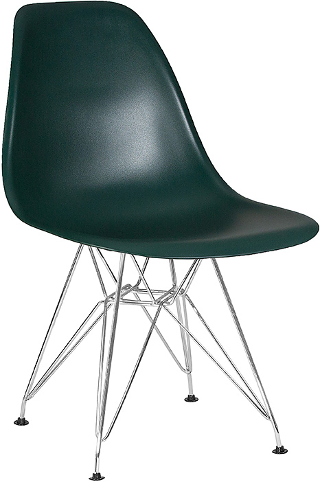 Стул обеденный DOBRIN 638APP-LMZL DSR (темно-зеленый, хром)