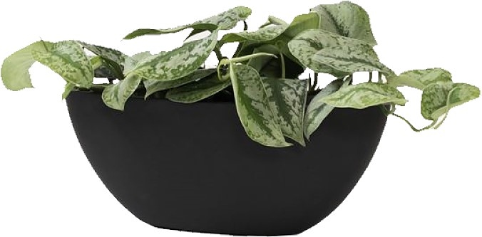 Кашпо Pottery Pots Dorant (43х18х18 см) черное матовое
