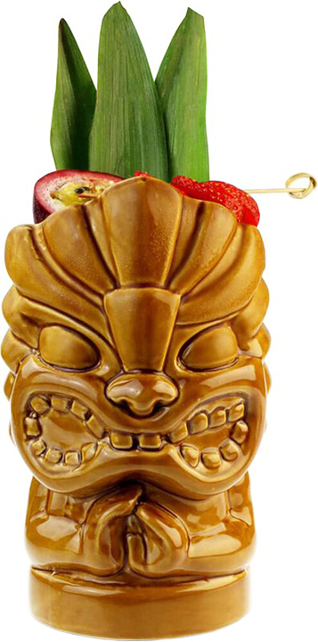 Стакан для коктейлей P.L. Barbossa Tiki TIKI0013 B'Guys 600 мл d=11 см h=17 см (керамика) коричневый