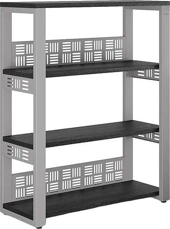 Стеллаж открытый КОБОР ST3-80/36 aluminum/wood