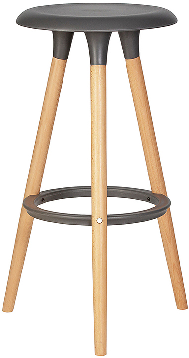 Табурет барный DOBRIN 652PP-LMZL-N ROYCE (темно-серый, светлый бук) 4 шт.