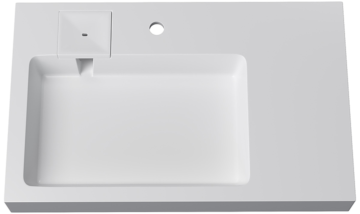 Раковина Stella Polar Солярис 80 80х50 см, левая, мрамор